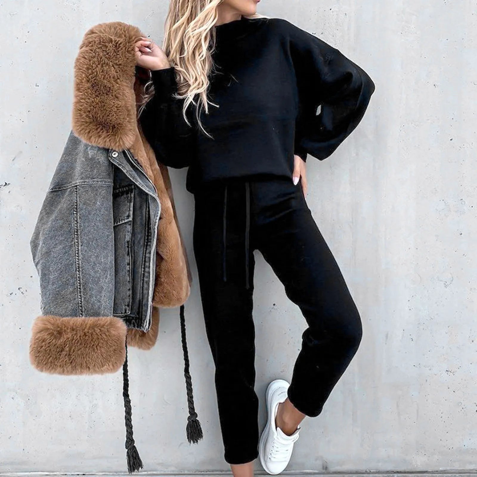 Women's Tracksuit Spring Autumn Two Piece Set Loose Sweatshirts Jogger Pants Sets Female Casual Sportswear Suit Streetwear