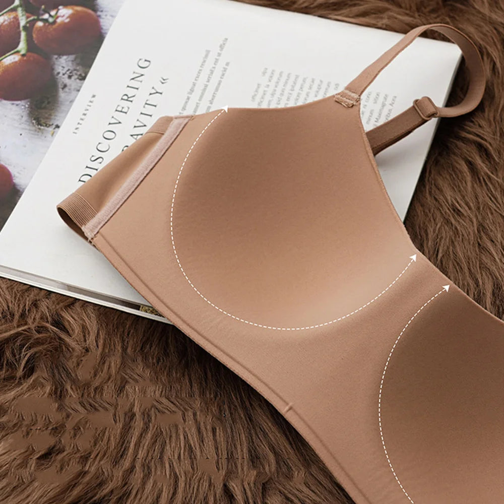 Seamless Underwear Thin Soft Comfort Women Push-Up Bra Sexy Beauty Back Non-Wire Solid Color Bras For Ladies Female Lingerie