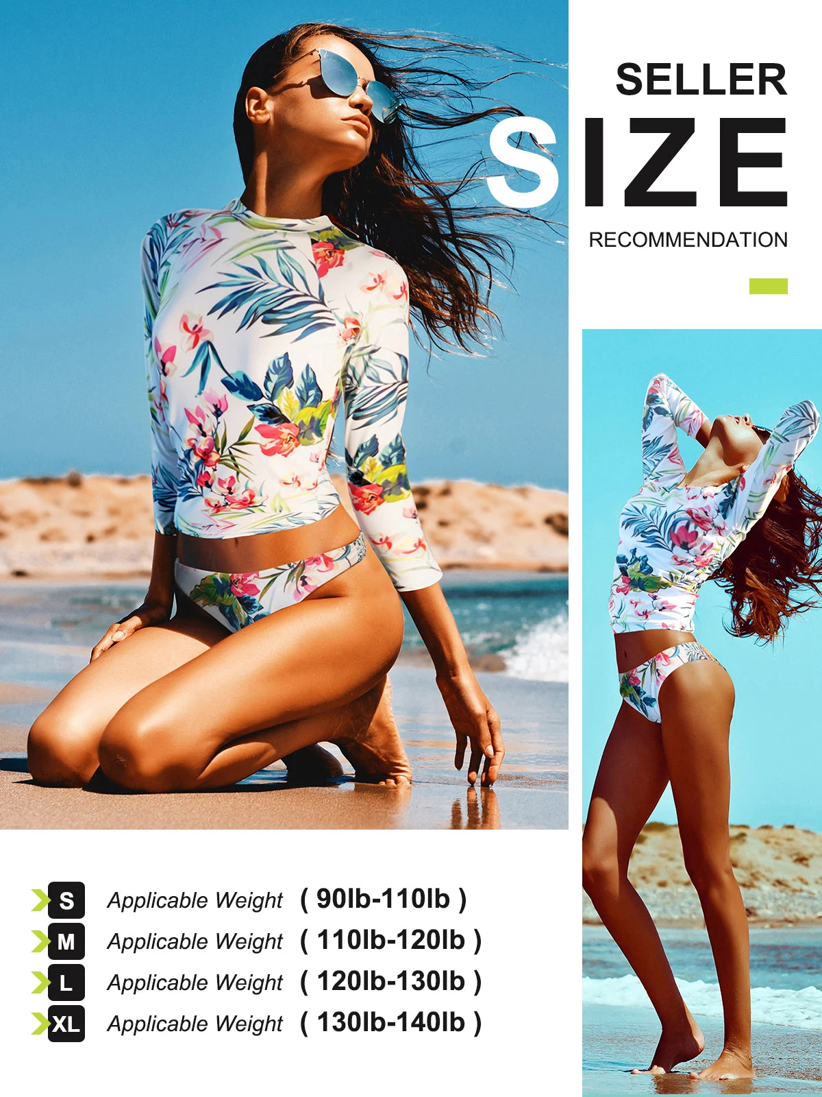 Oshoplive Clearance Sale Two Piece Sets Swimsuit Fashion Floral Print Bikini Bathing Summer Beach Wear Swimming Suit For Women