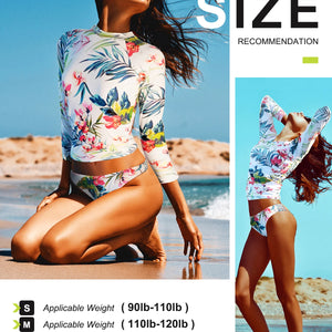 Oshoplive Clearance Sale Two Piece Sets Swimsuit Fashion Floral Print Bikini Bathing Summer Beach Wear Swimming Suit For Women