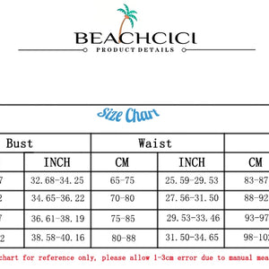 BEACHCICI Women's Printed One-Piece Swimsuit 2023 New Ladies Gather Sexy Sling High Waist Backless Holiday Beach Bikini