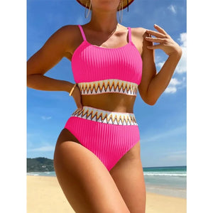 Sexy Bikinis 2024 Women Halter Brazilian Bikini Set Female Pleated Swimsuit New Triangle Swimwear Beach Wear Bathing Suit