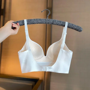 Sexy Women Lingerie Backless Bras Underwear Deep V Low Cut Push Up Bra Intimates Female Breathable Bralette Low Back Invisible