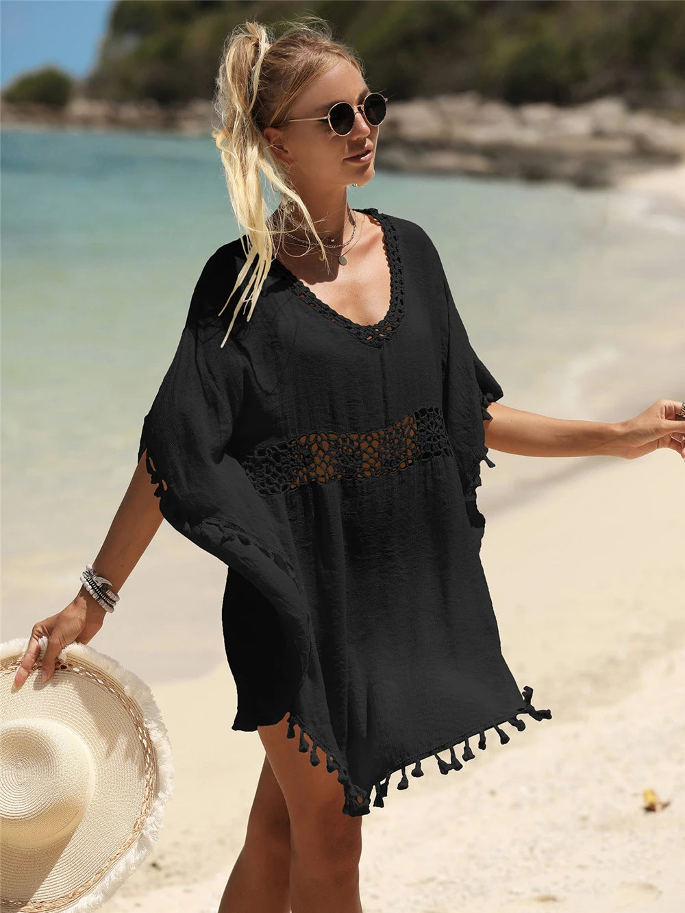 Bohemian Women's Swimsuit Dresses Sexy Beachwear Casual Beach Bathing Suit Cover Up Dress Beach Kimono Cover Ups Beach Dress