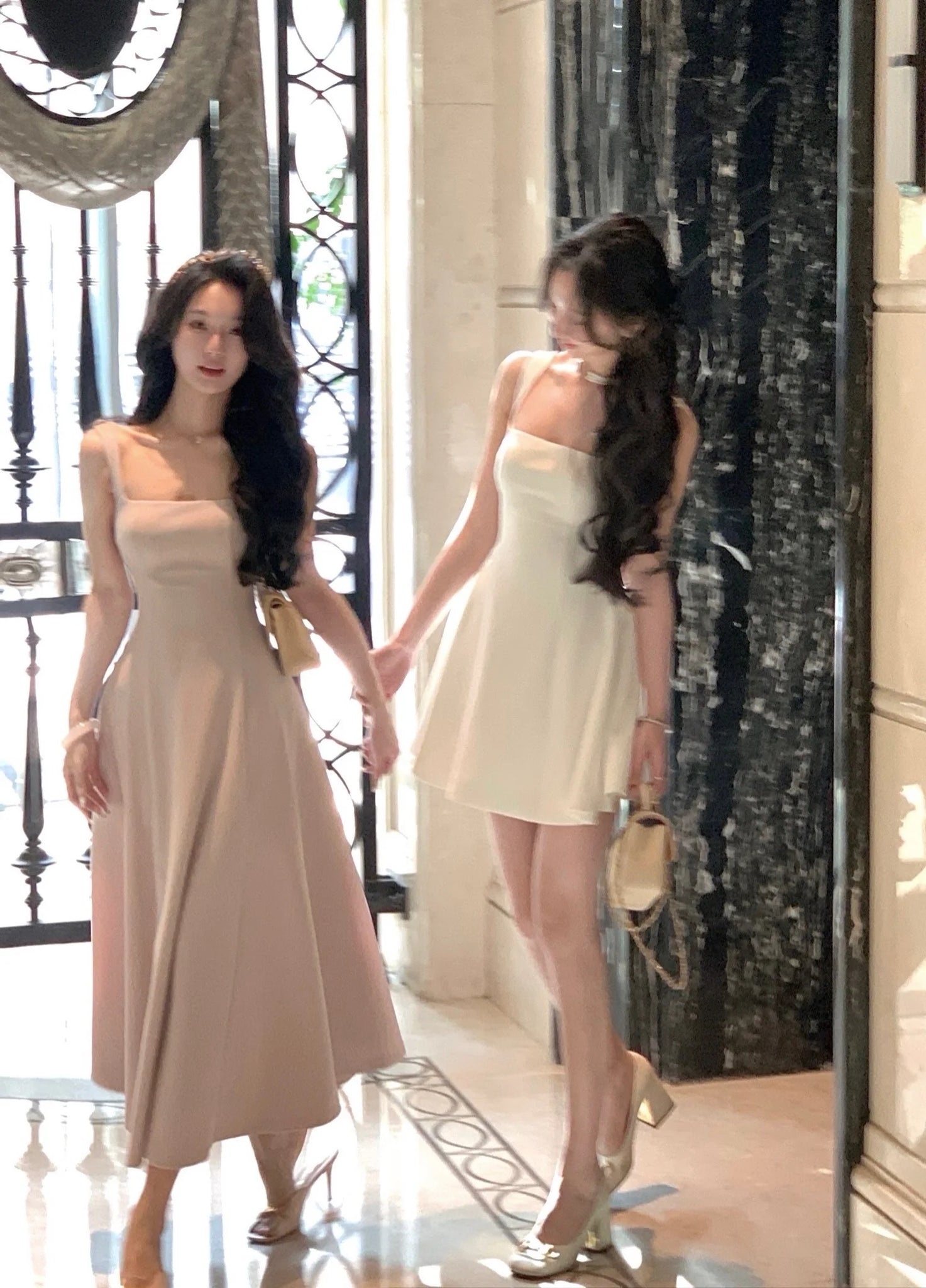 2024 Summer Solid Midi Dress Women French Elegant Holiday Party Dresses A-line Prom Robe Wedding Vestidos Ladies Clothes New