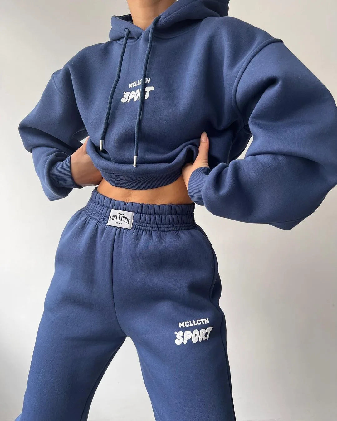 Women Thickened Tracksuit Autumn Winter Warm Hoodies Top Pant Suits Sweatshirts Jogging Pant Outfits Sweatpants 2 Piece Sets