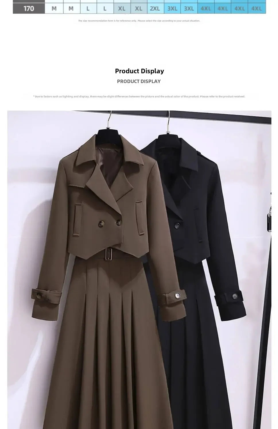 Plus Size Women's Clothing Set Jacket Skirt 2-piece Set 2024 Autumn New Fashion French Style Sensibility Suit For Women