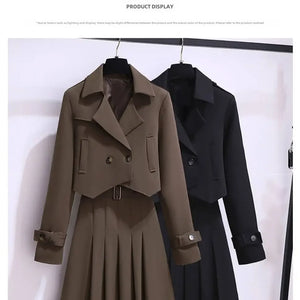 Plus Size Women's Clothing Set Jacket Skirt 2-piece Set 2024 Autumn New Fashion French Style Sensibility Suit For Women