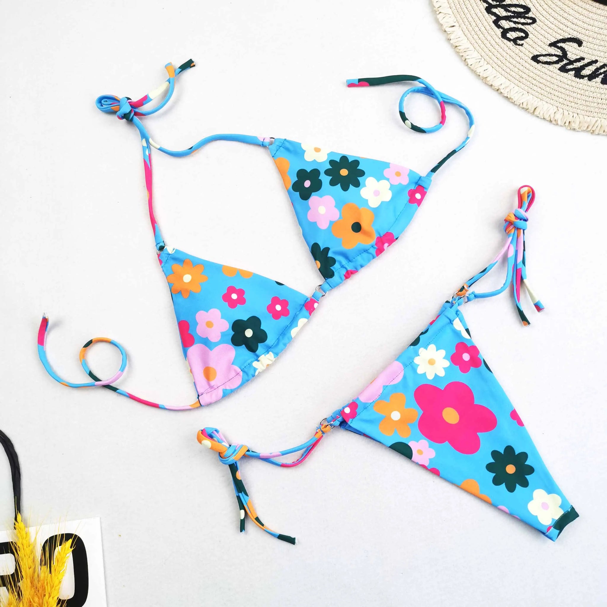 2022 new summer Mini Micro Bikini Set Brazilian Biquinis Triangle Swimwear String Bathing Suit Girl Swimsuit Swim wear Beachwear