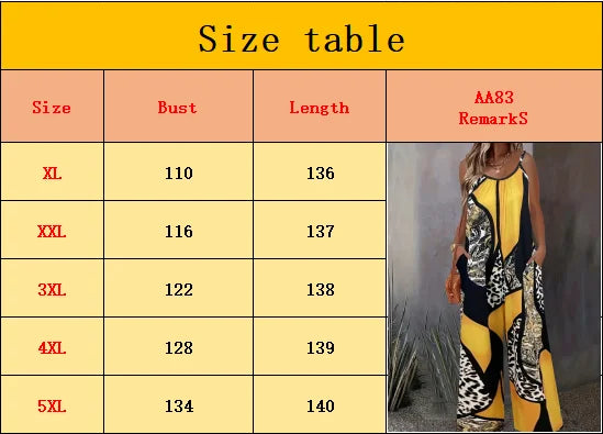 Spring and summer 2024 plus-size jumpsuit casual fashion belt print jumpsuit plus-size women's clothing