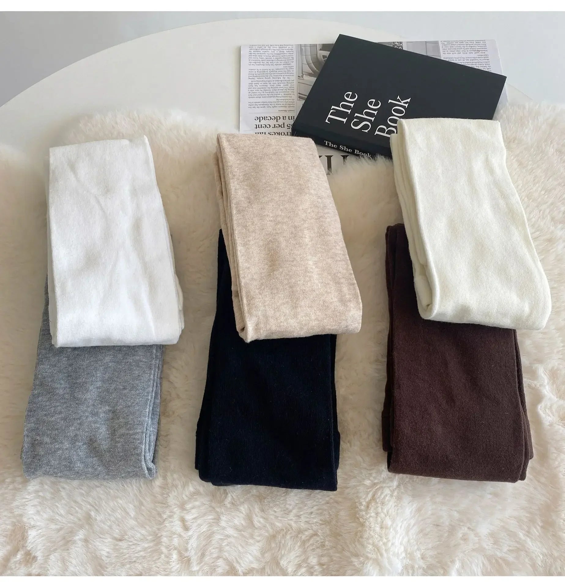 Cotton Thigh High Stockings Pantyhose Tights Women Lingeries Hosiery Lolita Girls Tights Leggings JK Japanese Styles Solid Color