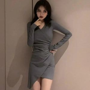 2024 Summer Korean Version New Fashion Sexy Temperament Dresses for Women Slim Fit and Slim Sexy Wrap Hip Skirt Trend