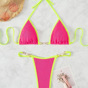 Sexy Halter Micro Bikini 2023 Woman Swimsuit Female Swimwear Women Mini Thong Mujer Bikini Set Brazilian Bathing Suit Beach Wear