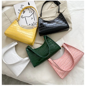 Fashion Exquisite Shopping Bag Retro Casual Women Totes Shoulder Bags Female Leather Solid Color Chain Handbag