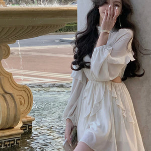 Beach Style Chiffon Y2k Mini Dress Office Lady Casual Long Sleeve Eleg Global Fashions GC Beach Style Chiffon Y2k Mini Dress Office Lady Casual Long Sleeve Eleg Global Fashions GC