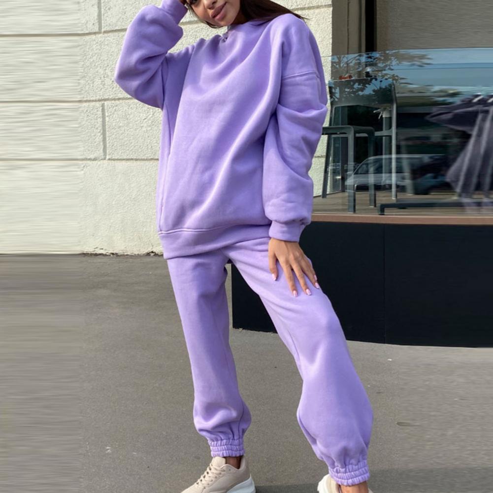 Hoodie pants set Tracksuit Women Outfit Sewing Suits Outfit Two Piece Jogging Set Velour Sweatshirt Hoodie Pants Suit Womens