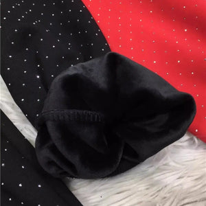 Plus Size L-4XL 150KG Women's Fleece Sweatpants 2024 New Red Diamond Stamping Harem Pants Autumn/winter Casual Female Trousers