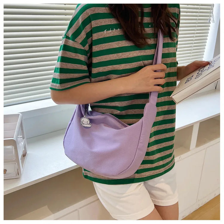 Shoulder Bags Women Solid Harajuku All-match Simple Multifunction Handbags Large Capacity Crossbody Bags for Women Teens Purse