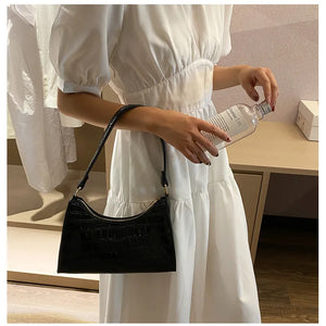 Fashion Exquisite Shopping Bag Retro Casual Women Totes Shoulder Bags Female Leather Solid Color Chain Handbag