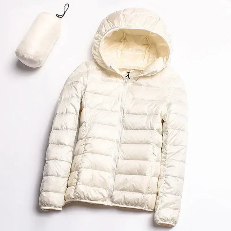 Plus Size 7xl 6xl 5xl Fall Women's Lightweight Water-Resistant Packable Hooded Jackets Autumn Winter Warm Female Down Coats