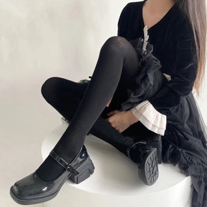 Cotton Thigh High Stockings Pantyhose Tights Women Lingeries Hosiery Lolita Girls Tights Leggings JK Japanese Styles Solid Color