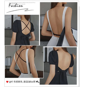 Summer Thin Sexy U-Shaped Back Lingerie Female Inner Wear Undershirt Without Trace Backless Triangle Cup Polymerization Bra