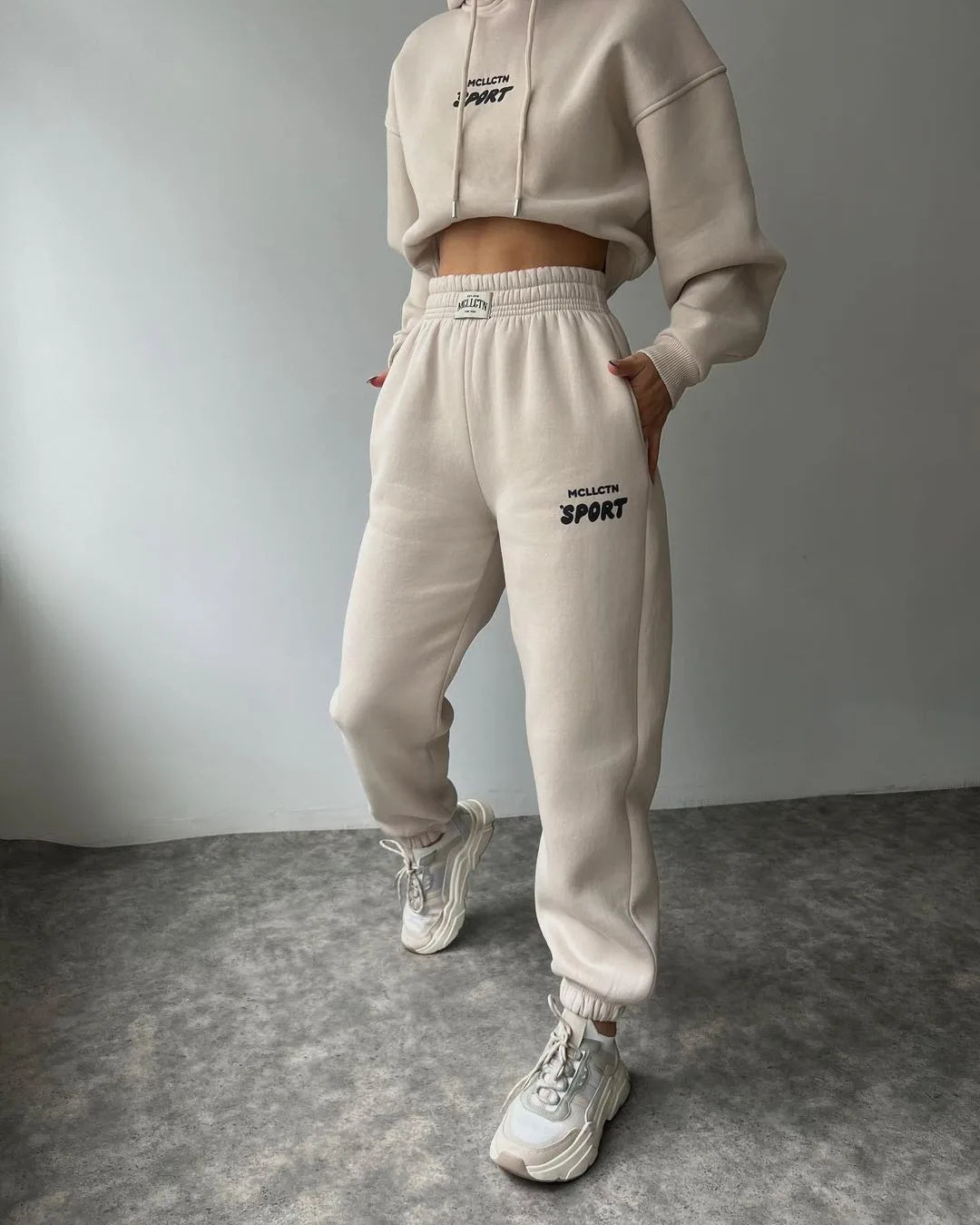 Women Thickened Tracksuit Autumn Winter Warm Hoodies Top Pant Suits Sweatshirts Jogging Pant Outfits Sweatpants 2 Piece Sets