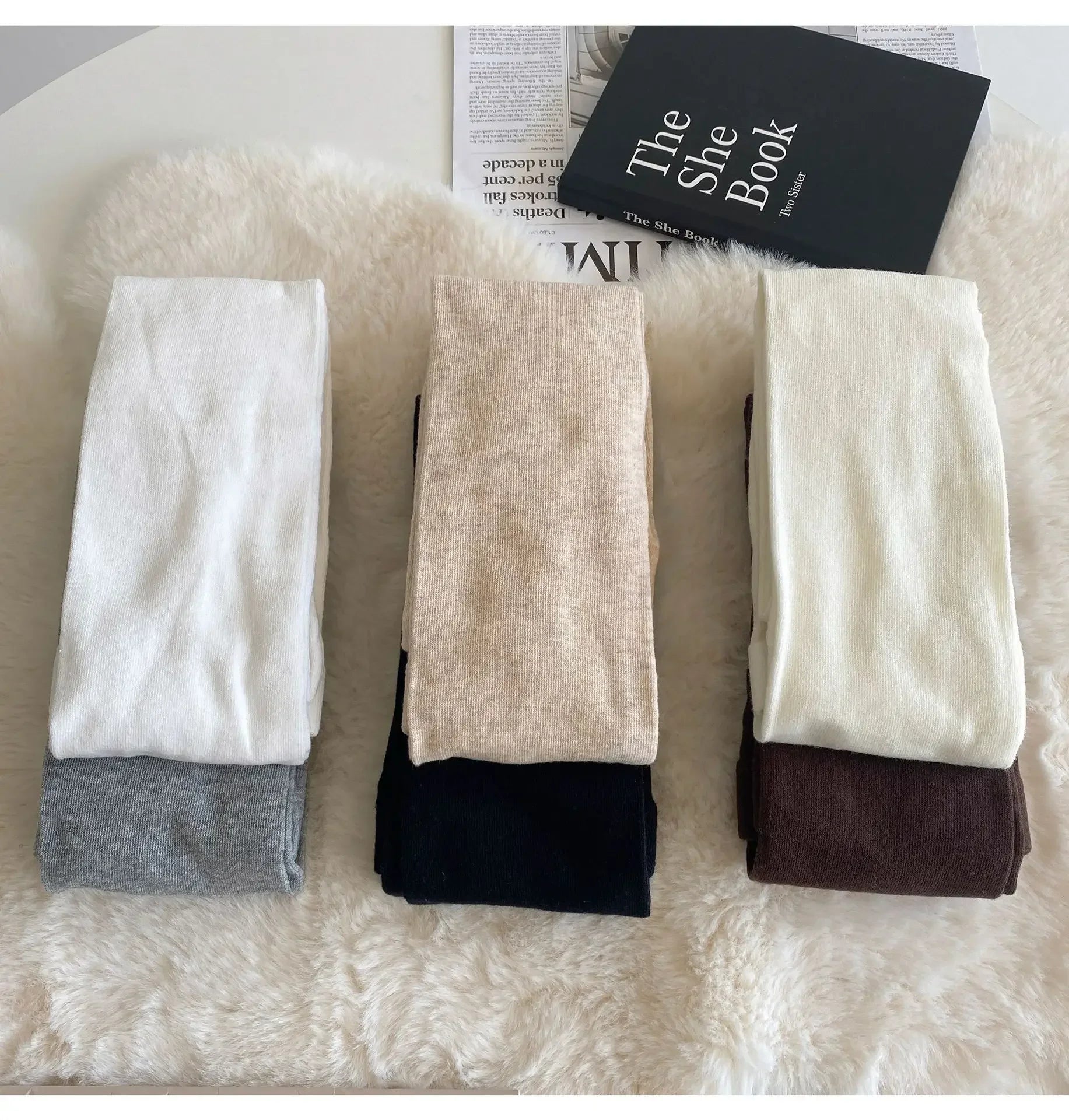 Cotton Thigh High Stockings Pantyhose Tights Women Lingeries Hosiery Lolita Girls Tights Leggings JK Japanese Styles Solid Color