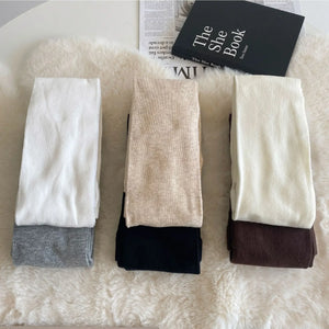 Cotton Thigh High Stockings Pantyhose Tights Women Lingeries Hosiery Lolita Girls Tights Leggings JK Japanese Styles Solid Color