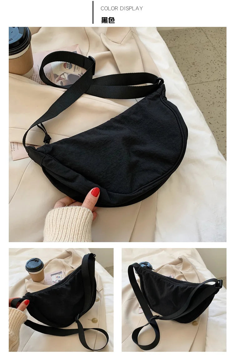 Casual Nylon Hobos Crossbody Bag for Women Designer Shoulder Bags Large Capacity Tote Lady Travel Shopper Bag Female Purses 2025