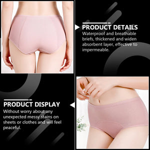 Lingeries Menstrual Pants Mid-waist Period Postpartum Panties Anti-side Leakage Leak-proof Briefs Pink Miss