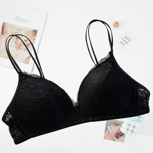 Wirefree Bra for Women Push Up Sexy Underwear Thin Breathable Bras Women Girl's Lace Brassiere Soft Lingerie Underwear A/B Cup