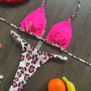 Swimwear Women Cute  Cherry Print Brazilian Thong Bikini Set Sexy Thong Swimsuit Two Pieces Bathing Suit Women 2023 Beach Wear