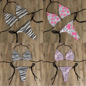 Animal Printed Summer Swimsuit Women Sexy Bikini Underpants Thong G-Strings Swimming Trunks Beachwear Bathing Female Sexy Swims