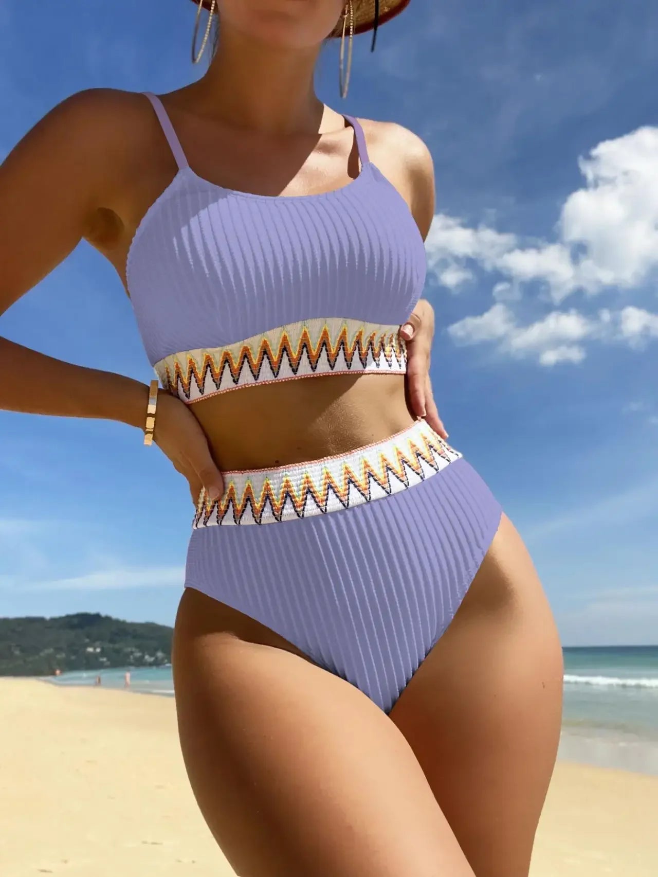 Sexy Bikinis 2024 Women Halter Brazilian Bikini Set Female Pleated Swimsuit New Triangle Swimwear Beach Wear Bathing Suit