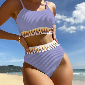 Sexy Bikinis 2024 Women Halter Brazilian Bikini Set Female Pleated Swimsuit New Triangle Swimwear Beach Wear Bathing Suit