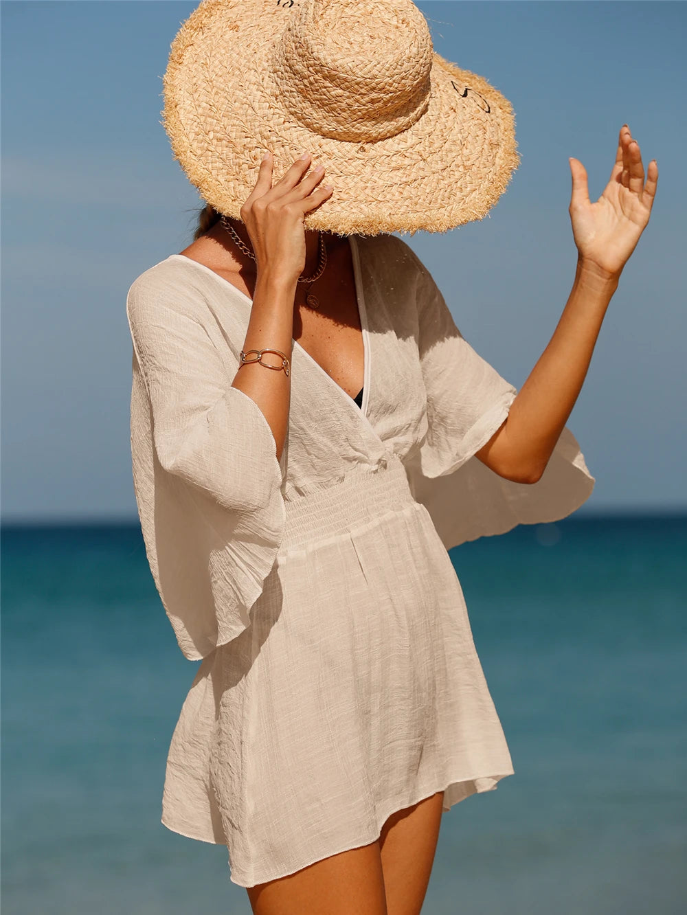 Bohemian Women's Swimsuit Dresses Sexy Beachwear Casual Beach Bathing Suit Cover Up Dress Beach Kimono Cover Ups Beach Dress