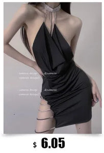 Summer Fashion Women Robe Sexy Sexy Goddess Split Long Dress Elegant Sweet Sexy Korean Women 2023 Spice Girls Dresses Y0XS