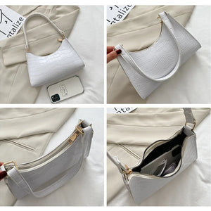 Fashion Exquisite Shopping Bag Retro Casual Women Totes Shoulder Bags Female Leather Solid Color Chain Handbag