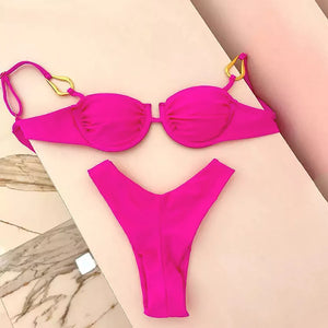 Black Bikini 2024 Sexy Women Swimsuits Female Swimwear Micro Bikini Set Brazilian  Biquini Swimming Suit Solid Beachwear