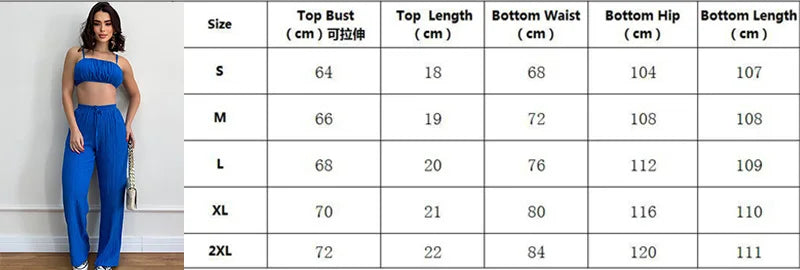 Women's Pleated Black Wide Leg Pants Set Sexy Drawstring Tracksuits Jogging Suit Short Top Streetwear Summer Outfits Y2k Clothes