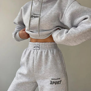 Women Thickened Tracksuit Autumn Winter Warm Hoodies Top Pant Suits Sweatshirts Jogging Pant Outfits Sweatpants 2 Piece Sets