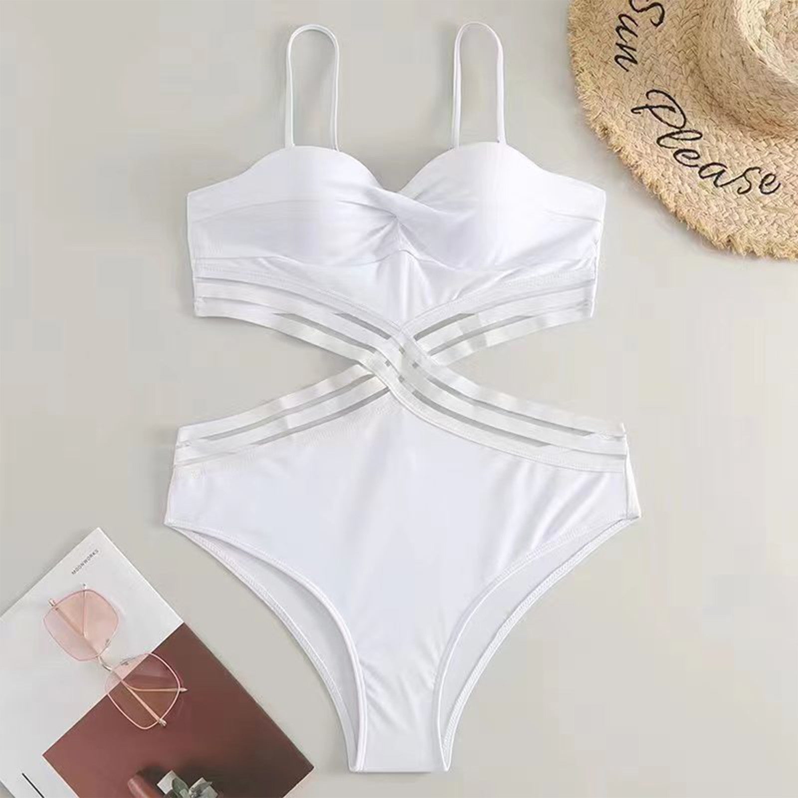 Female Swimsuit 2023 Summer Brazilian Bikini Women solid Swimwear Push Up Bikini Set one piece Bathing Suit купальник женский