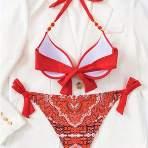 Sexy Push Up Bikini 2024 Women Swimsuit Two Piece Swimwear Female Thong Bikinis Set Swimming for Bathing Suits Brazilian Biquini