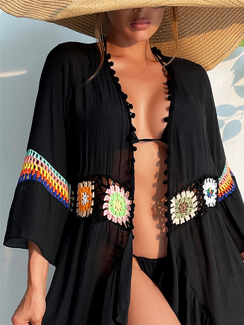 Bohemian Women's Swimsuit Dresses Sexy Beachwear Casual Beach Bathing Suit Cover Up Dress Beach Kimono Cover Ups Beach Dress