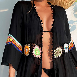 Bohemian Women's Swimsuit Dresses Sexy Beachwear Casual Beach Bathing Suit Cover Up Dress Beach Kimono Cover Ups Beach Dress