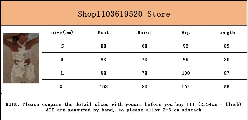 Women Fashion 3d Flower Hang Neck Hollow Dress Sexy Solid Sleeveless Backless Slim Dresses 2024 Summer Beach Party Gowns ﻿