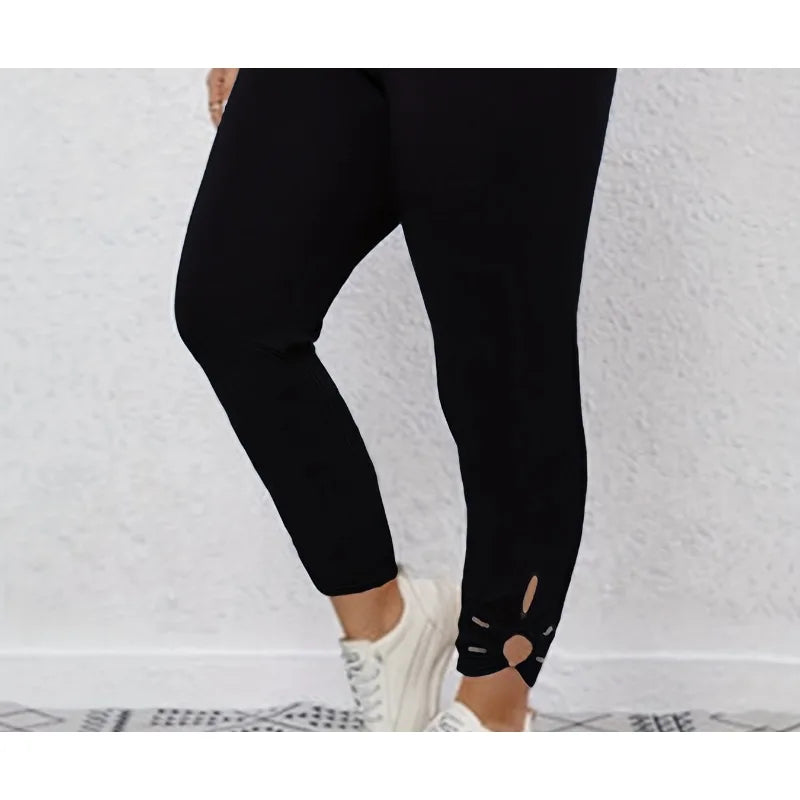 Plus Size Legging Women's High Waist Solid Color Yoga Pants Tummy Control Workout Running Stretch Leggings Women Pants