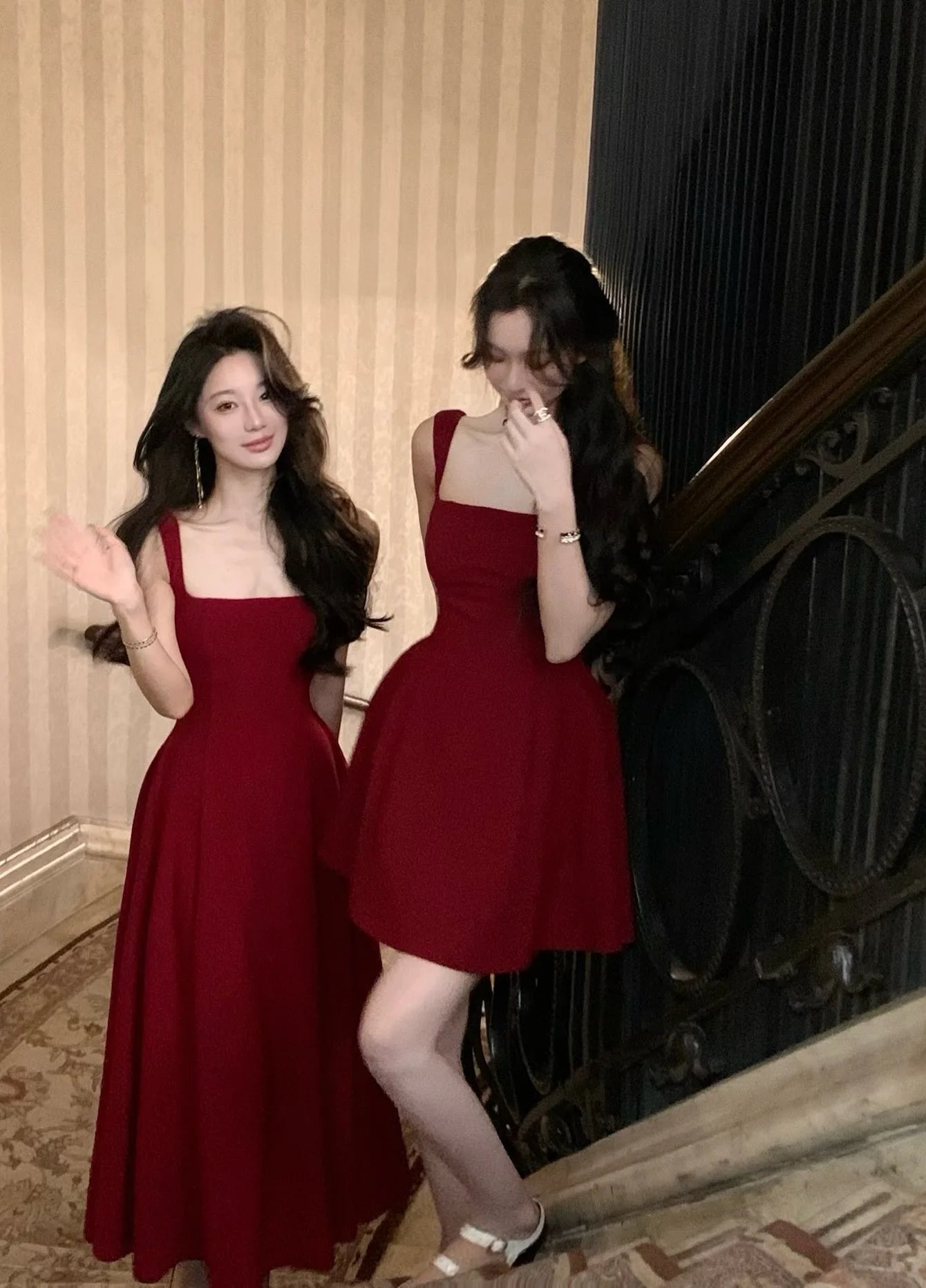 2024 Summer Solid Midi Dress Women French Elegant Holiday Party Dresses A-line Prom Robe Wedding Vestidos Ladies Clothes New