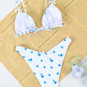 Rinabe Plaid Print Bikini Women Bow Swimwear Thongs Swimsuit Sexy Biquini 2024 Bandage Bathing Suit String Beachwear